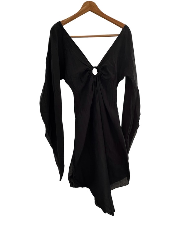 PELLINI Other - 🛍️SALE🛍️PELLINI V-neck O-Ring Front Detail Dramatic Flute Sleeves Beach Cover-Up